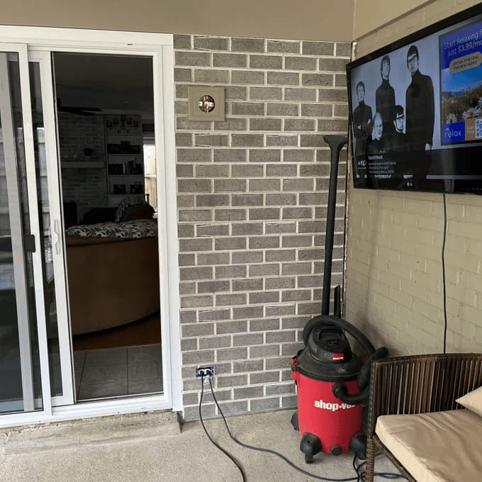 Customer photo review of Silverstone 3D Faux Brick Wall Panel – Decorative Styrofoam Brick Effect