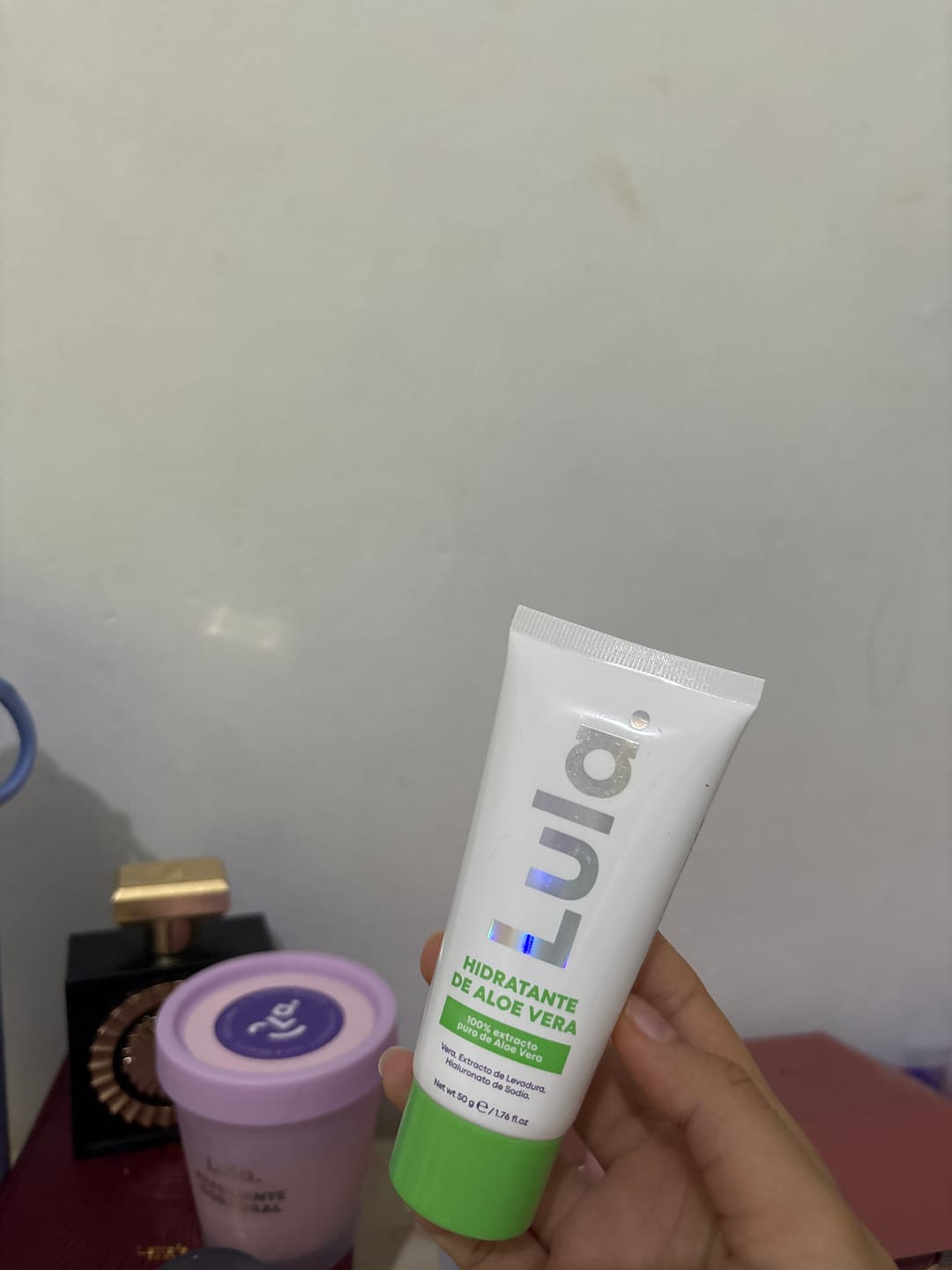 Customer photo review of Hidratante Facial de Aloe Vera