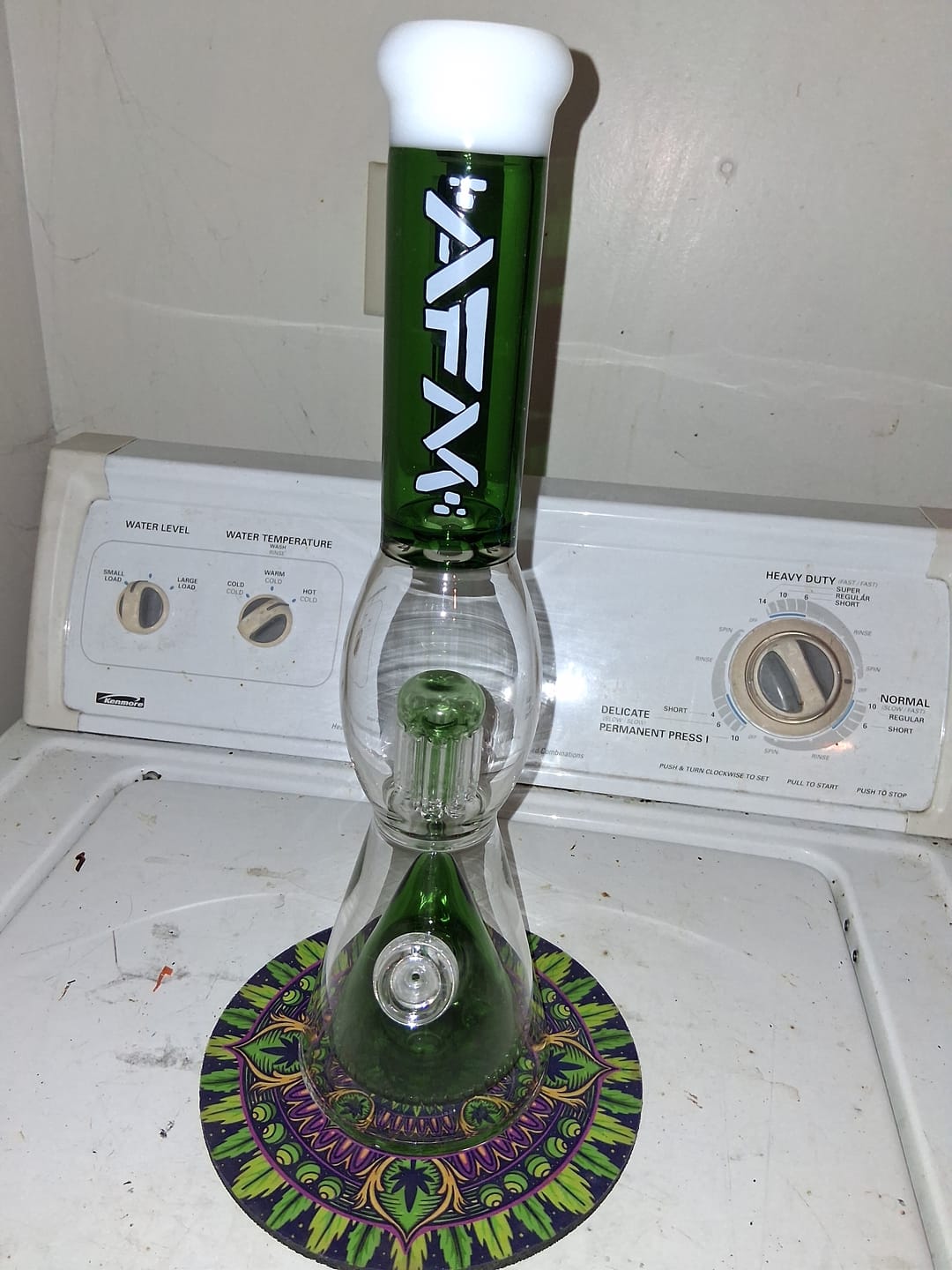Customer photo review of 16″ AFM UFO Pyramid Perc Bubble Beaker Bong
