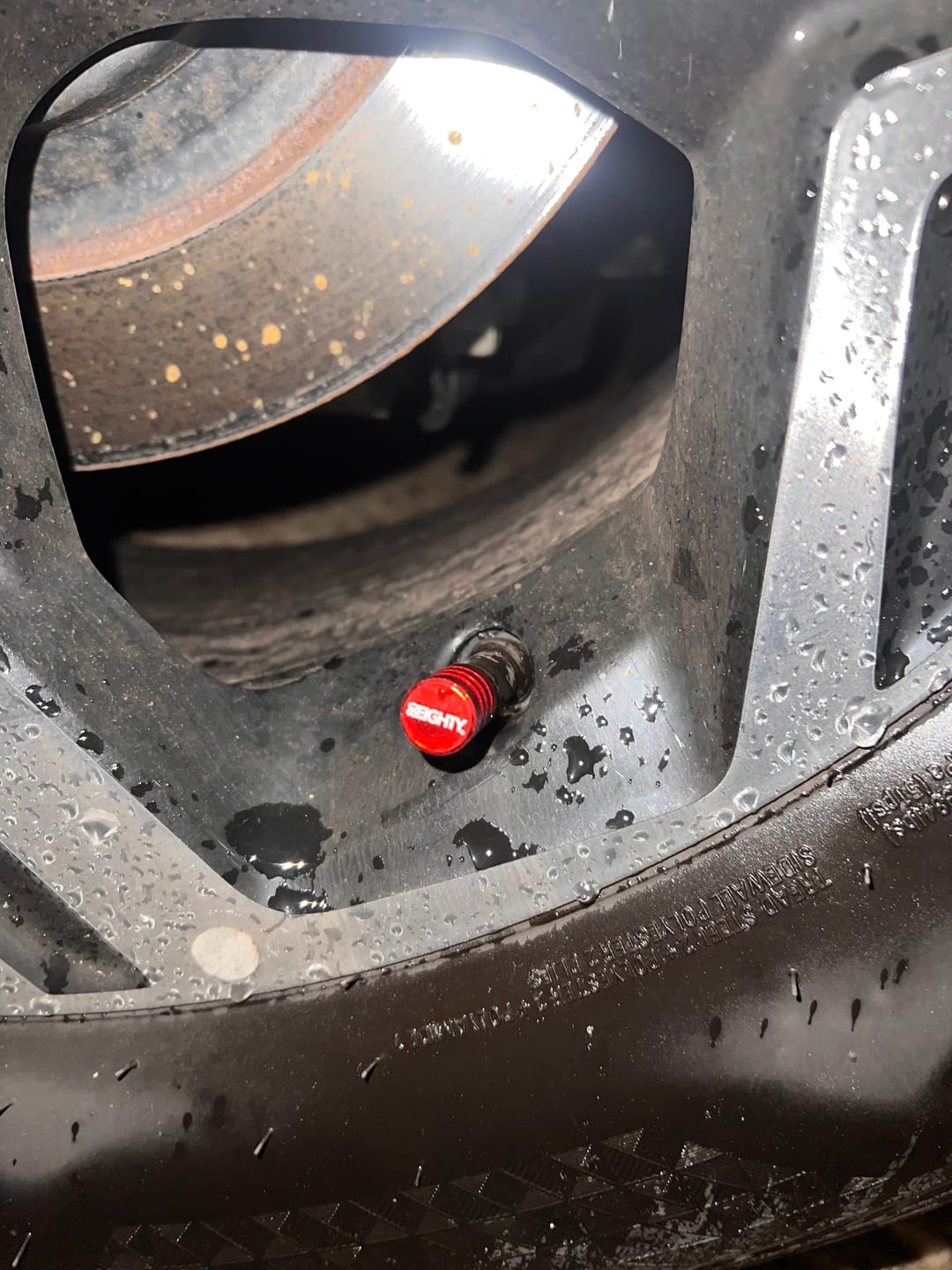 Customer photo review of 80Eighty® Red Valve Stem Caps