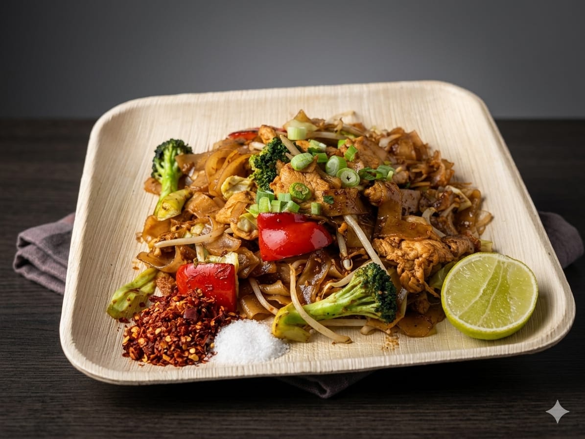 Customer photo review of 10" (25cm) Square Compostable Palm Leaf Plates