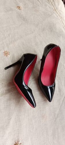 Customer photo review of Classic Louboutin Red Sole Pumps- Moderate