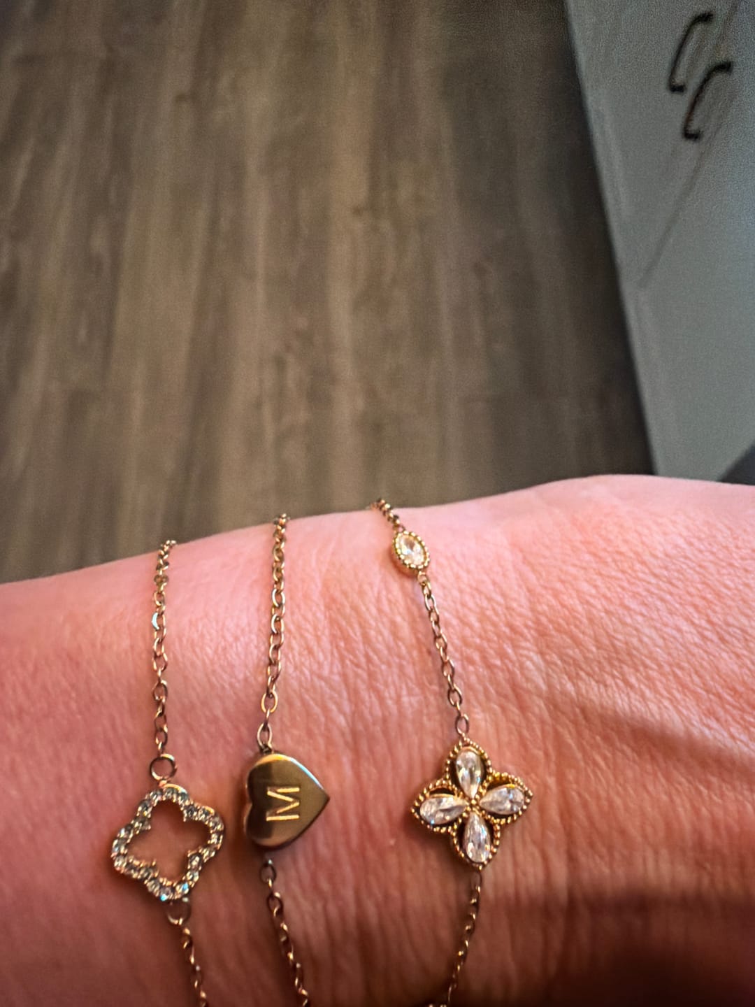 Customer photo review of Letter Heart Bracelet