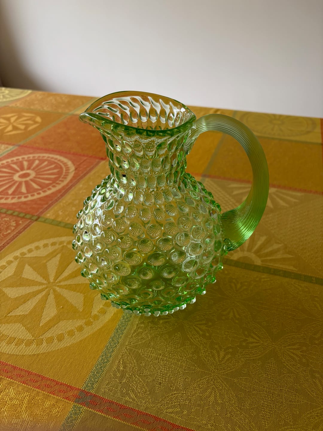 Customer photo review of Light Green Hobnail Jug