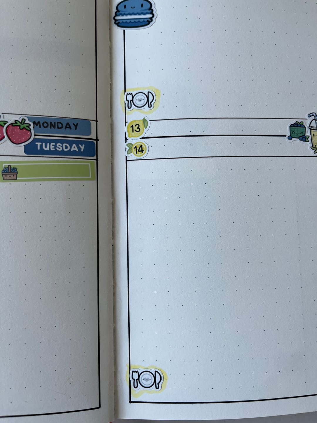 Customer photo review of Tiny Icons - Meal Time Planner Stickers