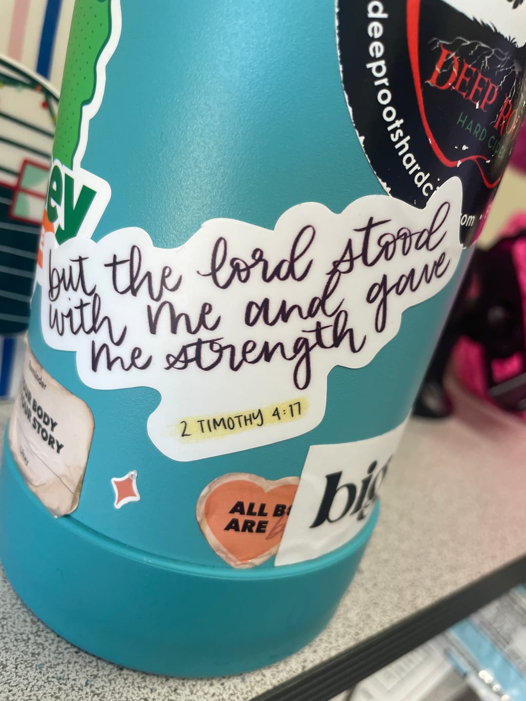 Customer photo review of Bible Quote Sticker Mega Pack