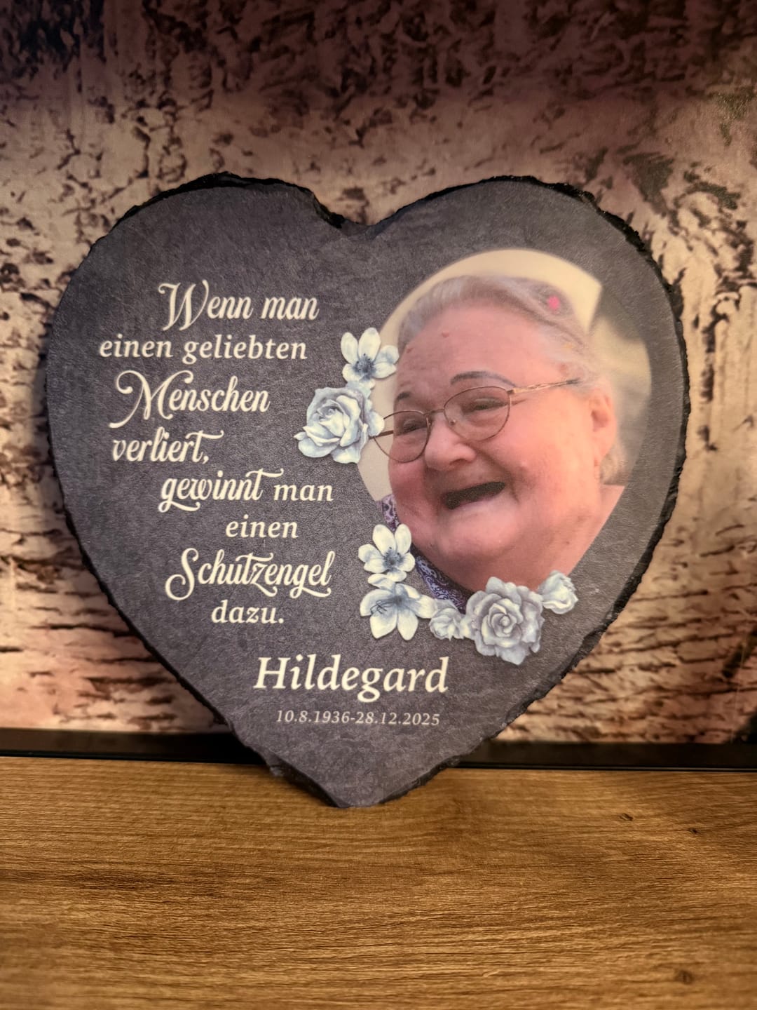 Customer photo review of Schutzengel - Individuelles Schieferherz