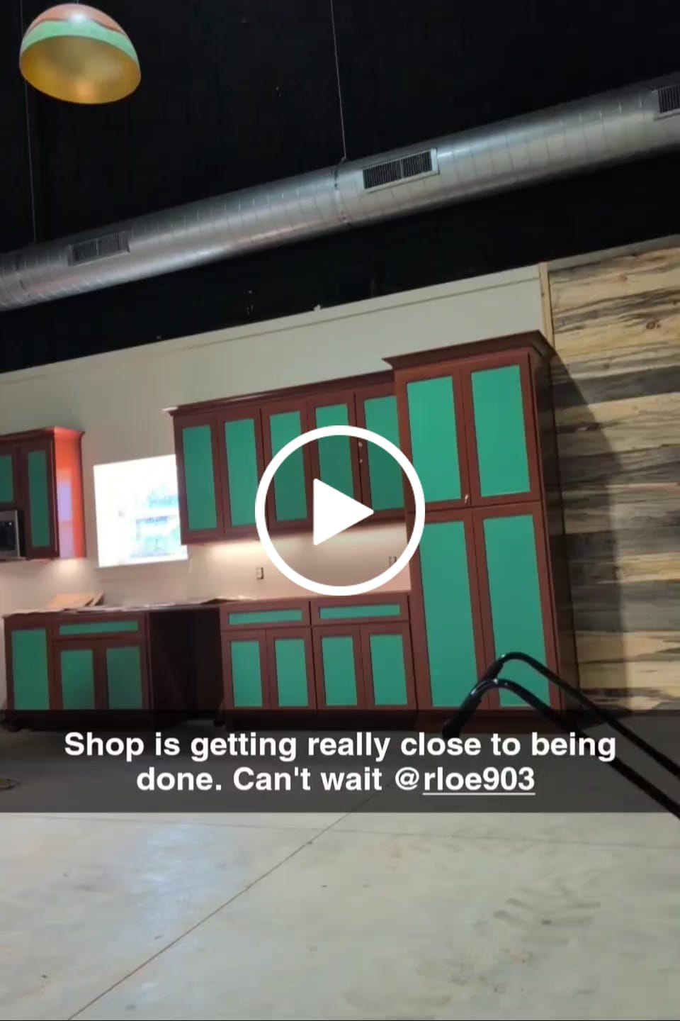 Customer video review of Oversized Industrial Copper Patina Metal Dome Pendant Light