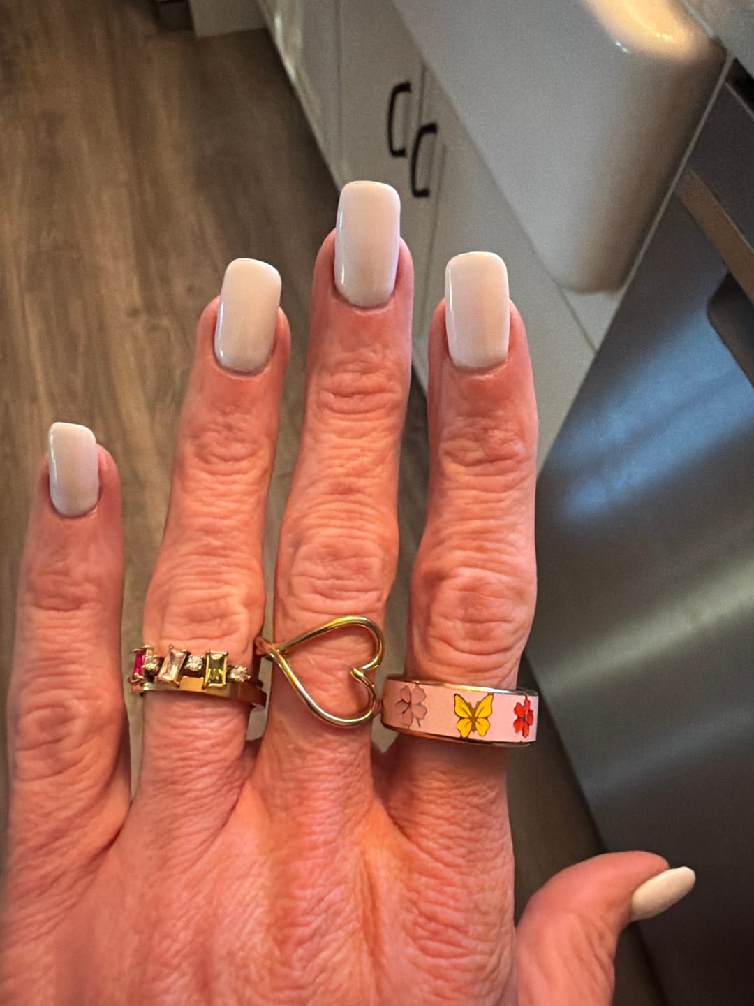 Customer photo review of Melted Gold Heart Ring