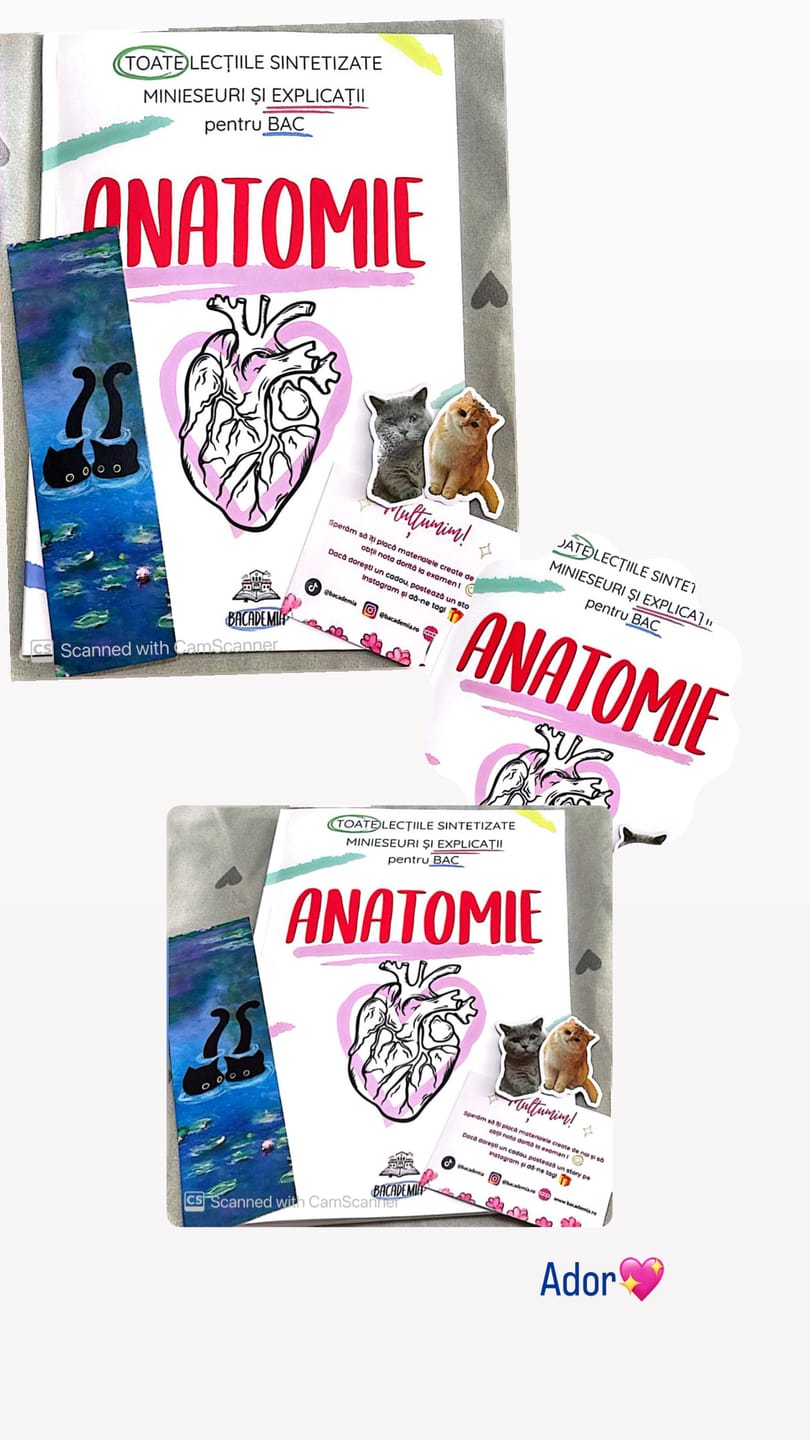 Customer photo review of Carte Anatomie Bacalaureat (Biologie clasele XI-XII) Bacademia