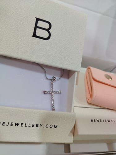 Customer photo review of Leona Cross Necklace