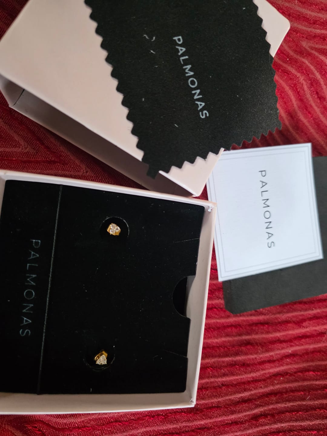 Customer photo review of Trinal Solitaire Stud Earrings