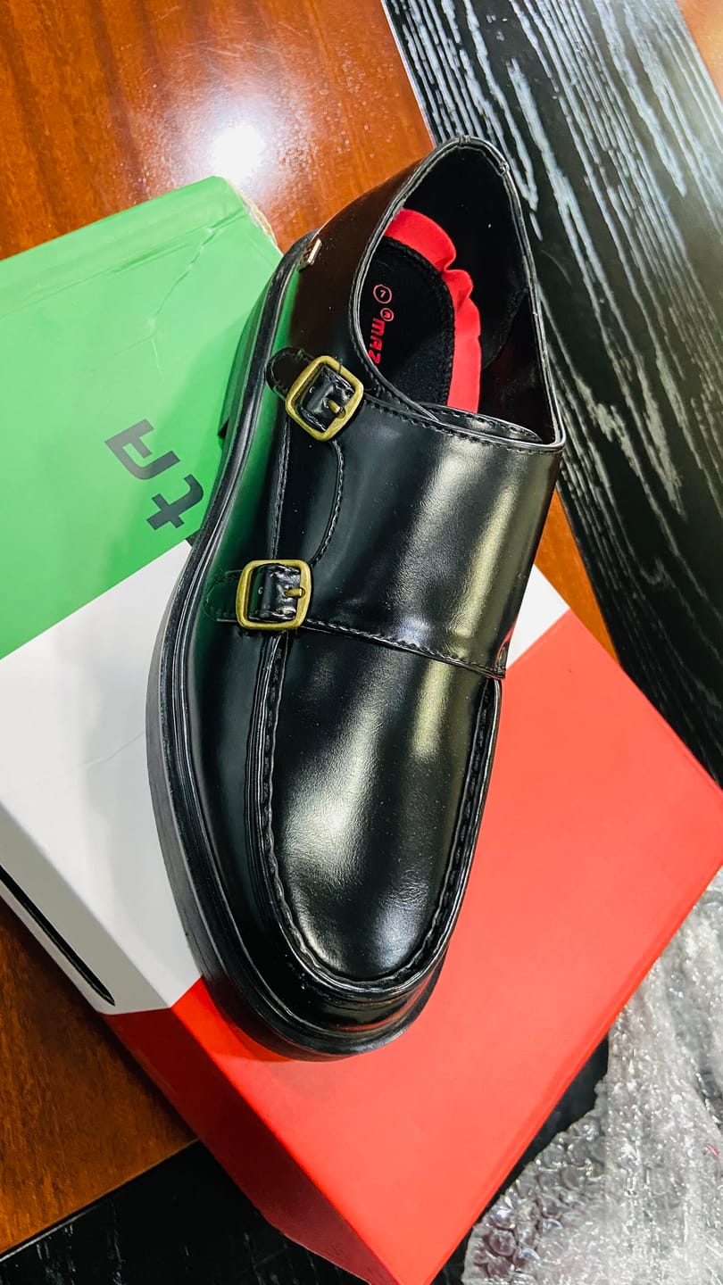 Customer photo review of Mazerata Elia 7 Faux Wax Shoe - Black