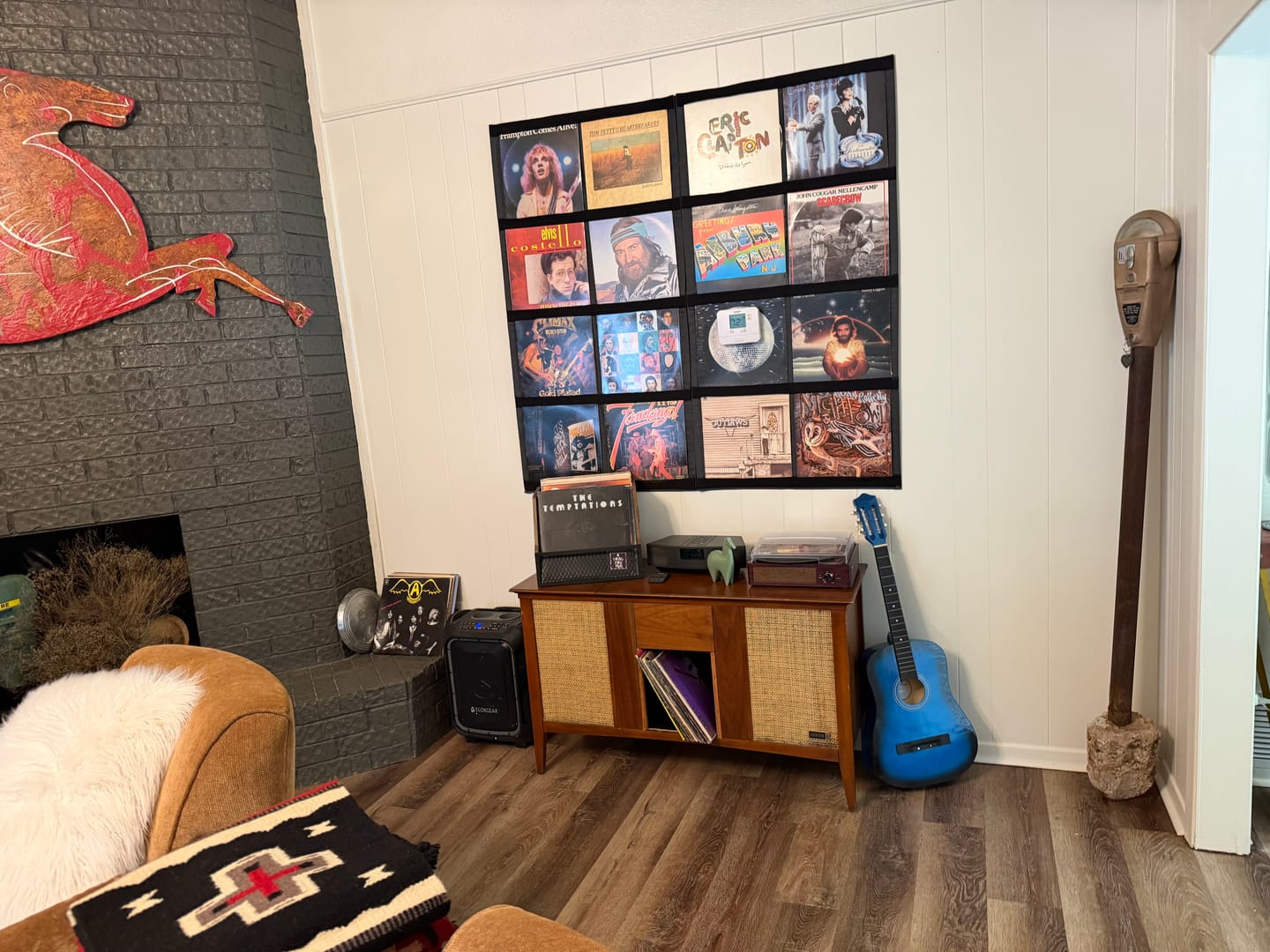 Customer photo review of 12" Vinyl Record Display Frame - LP Wall Storage
