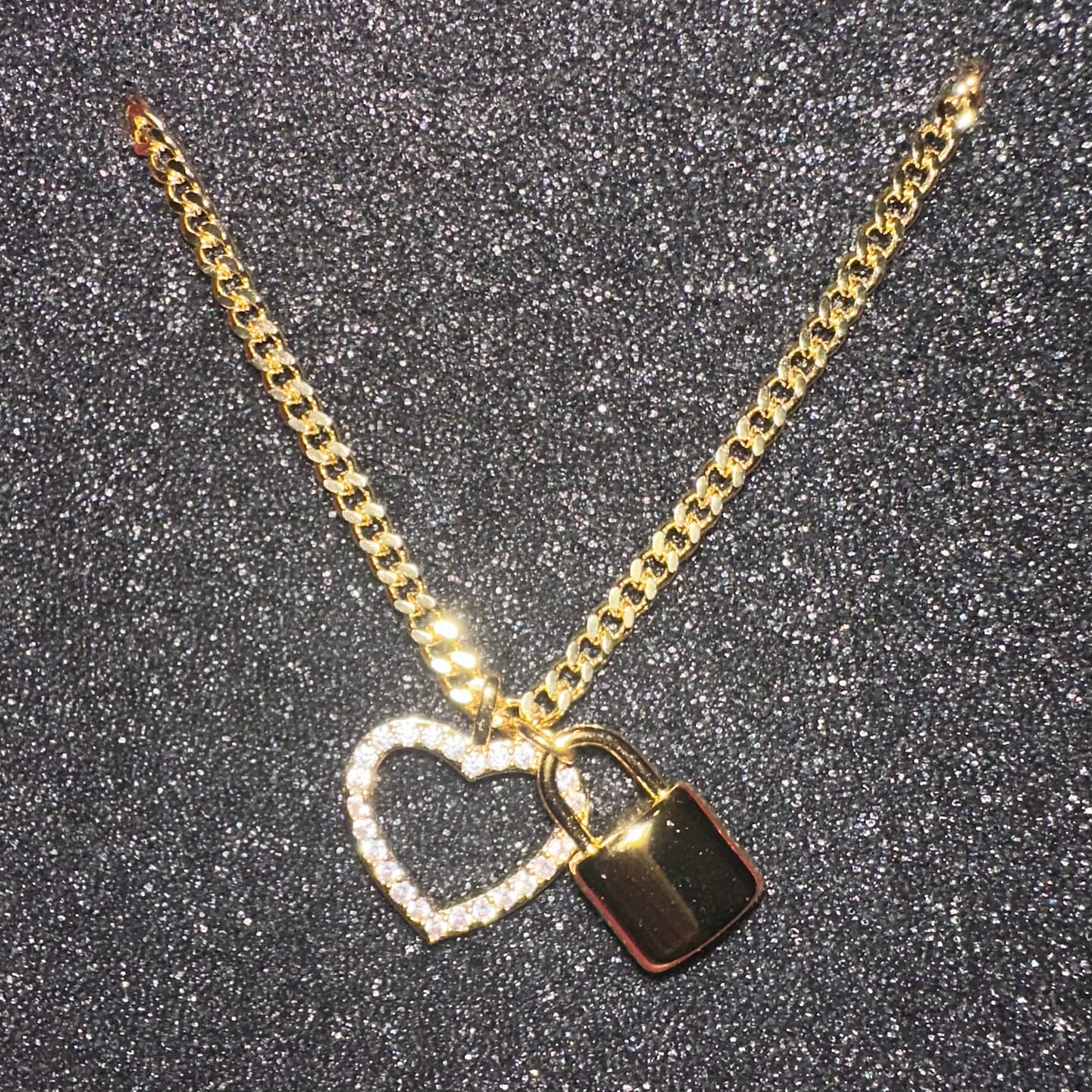 Customer photo review of Heart On Lock Necklace