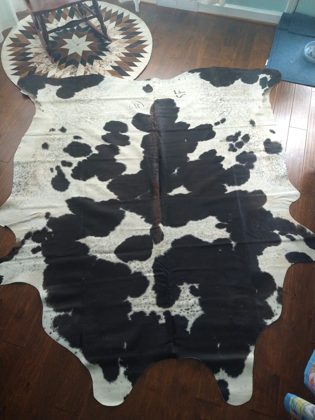 Customer photo review of SUPER SALE Black Salt & Pepper Natural Cowhide Rug - XX-Large 7' 10"H x 6' 9"W