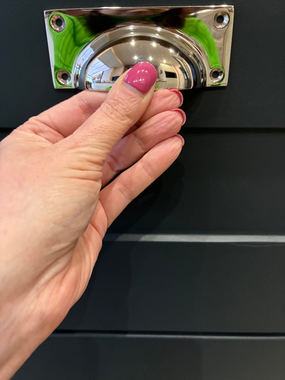 Customer photo review of Classic Polished Nickel Cupboard Handles