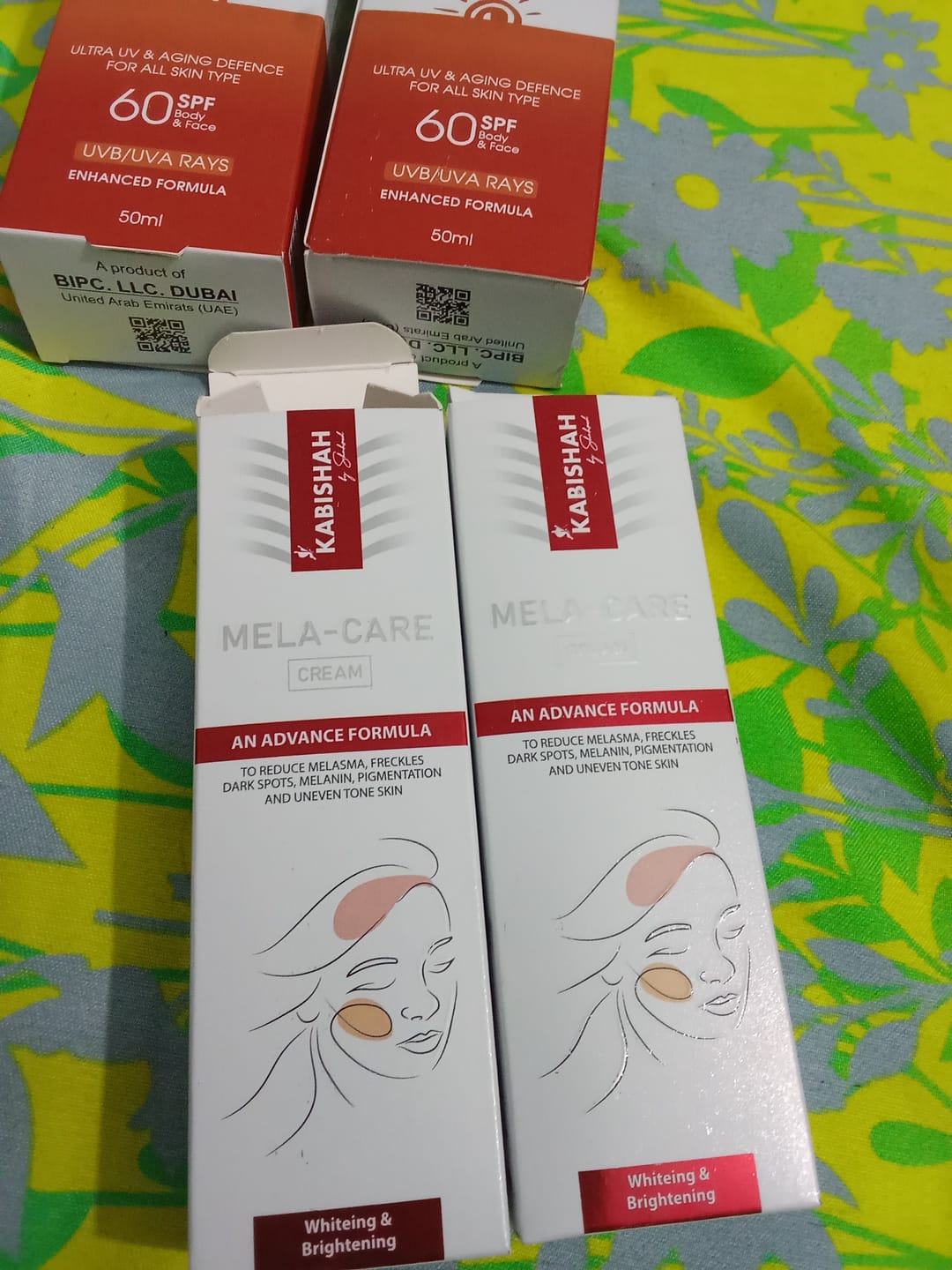 Customer photo review of Mela Care Advanced Brightening Cream Double Pack Bundle