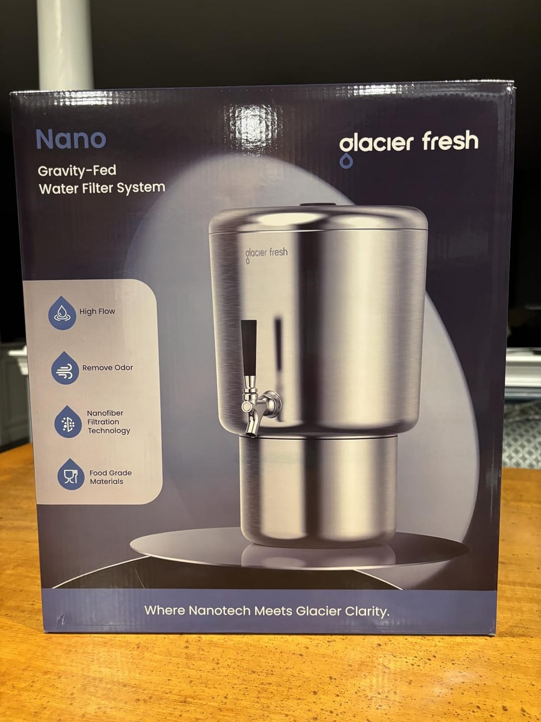 Customer photo review of GlacierFresh 2.25 Gallon Gravity Water Filter System | Countertop Purifier for Home & Kitchen | Reduce Heavy Metals, PFAS, PFOS