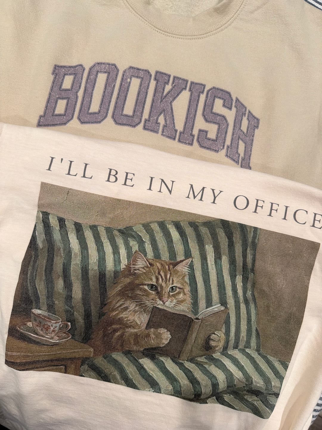 Customer photo review of Ill be in my office Cat Comfort Colors Shirt | Funny Cat Lover Tee