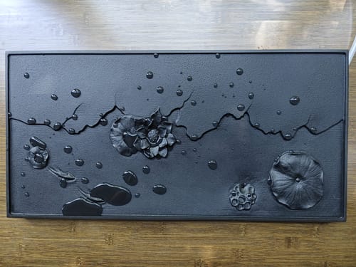 Customer photo review of Lotus Black Stone Tea Tray