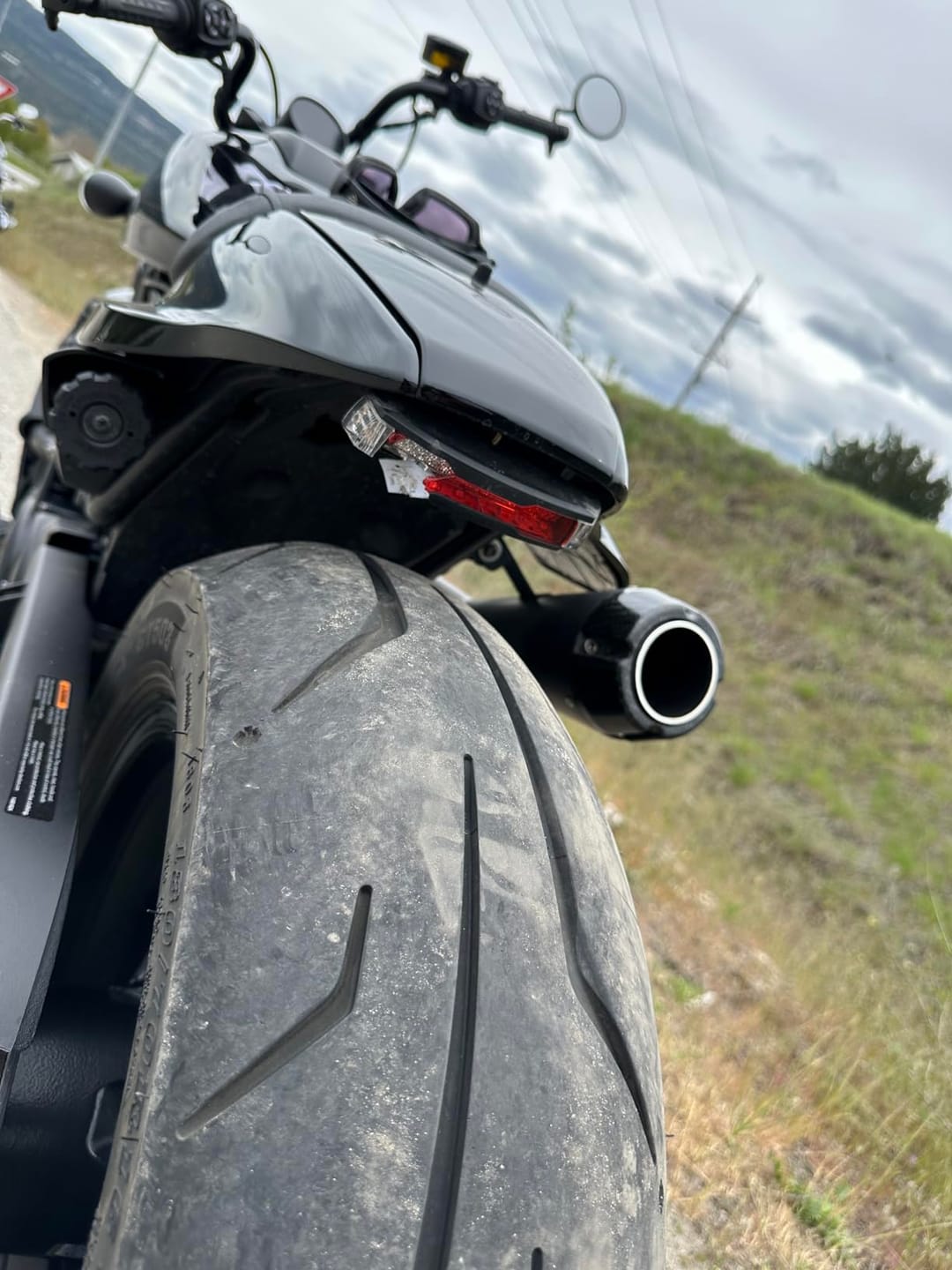 Customer photo review of Motorcycle Side License Plate Holder Bracket with LED Light for Sportster S RH1250