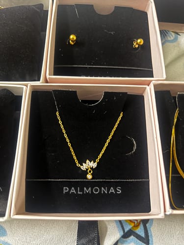 Customer photo review of Floral Fantasy Gold Necklace