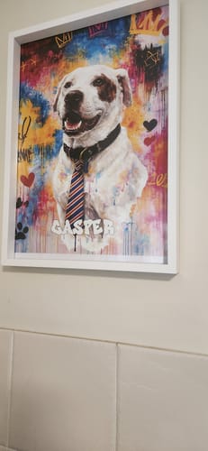 Customer photo review of Personalised Poster With Dog or Cat - Graffiti