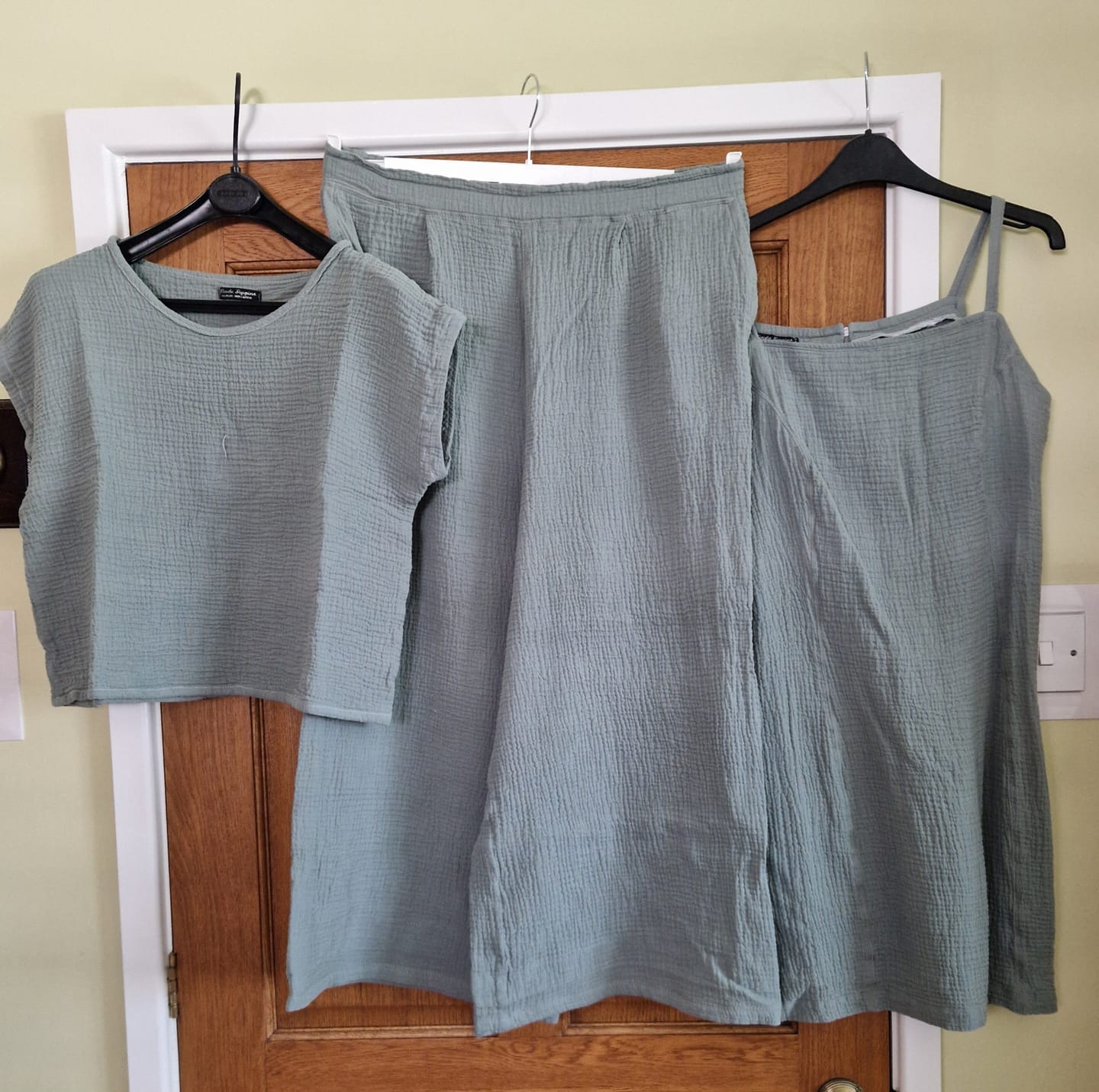 Customer photo review of Special Offer Sage Green Double Gauze Fabric
