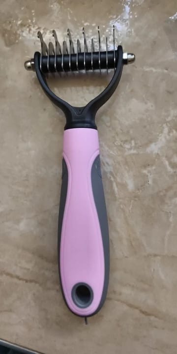 Customer photo review of FurFlow Dog Deshedding Undercoat Rake Brush | Ultimate Dog Grooming Tool