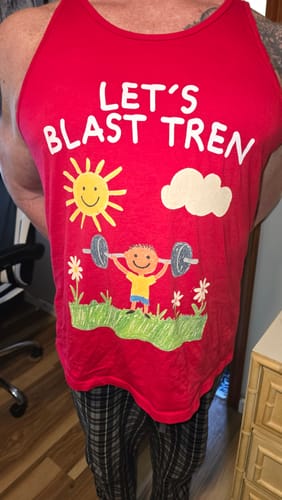 Customer photo review of Let's Blast Tren Tank Top