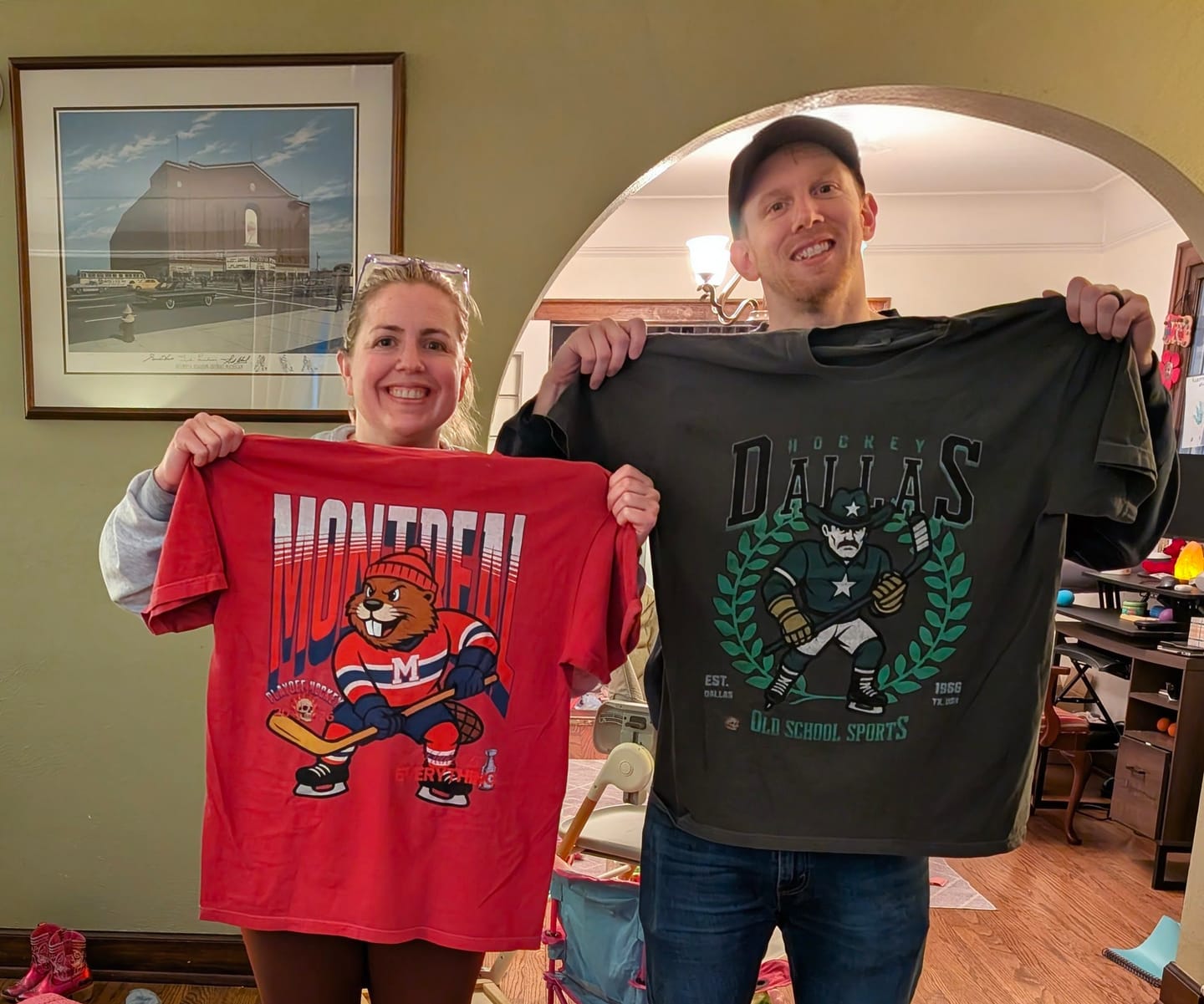 Customer photo review of Dallas Hockey v3 T-Shirt