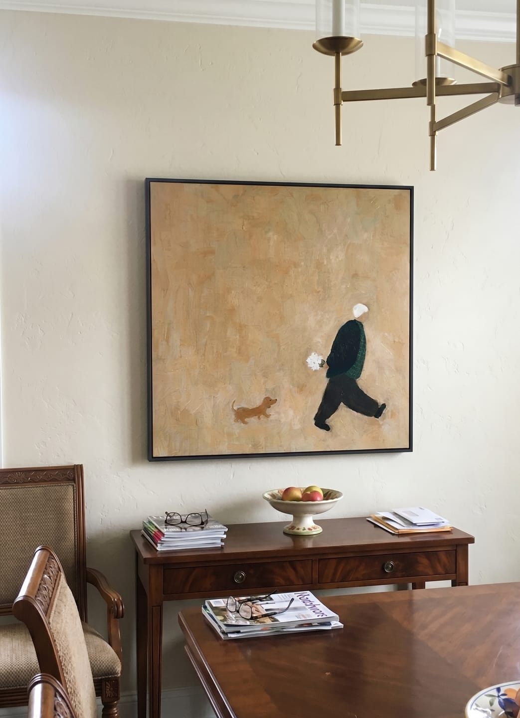 Customer photo review of Echoes of Simplicity – Wabi-Sabi Textured Painting | Earthy Minimalist Hallway Art