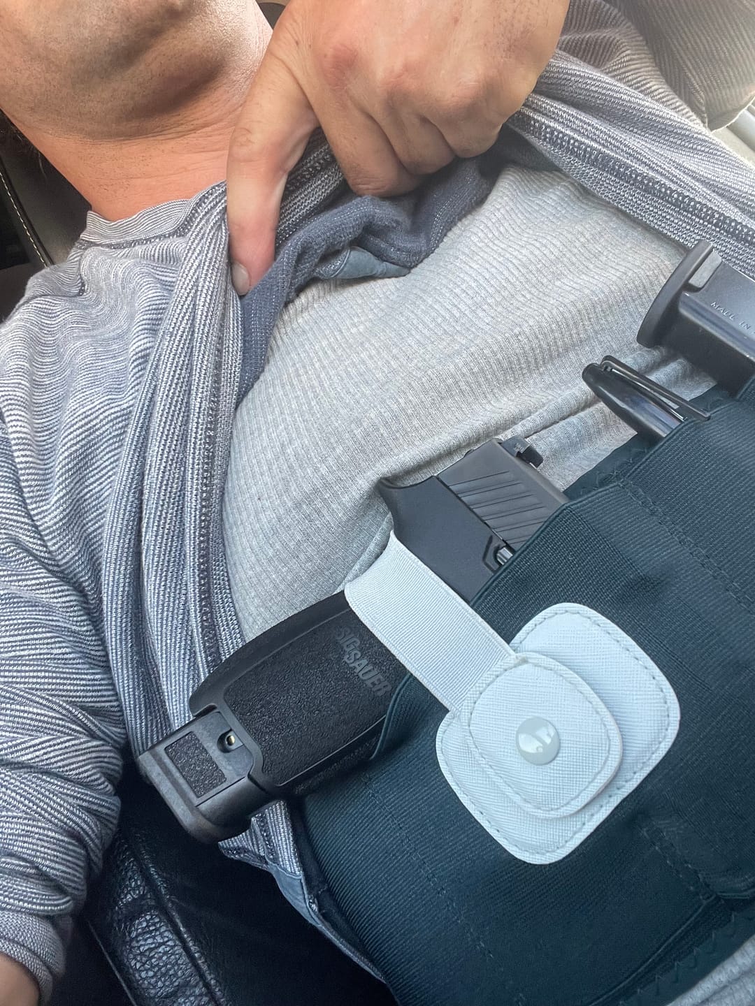 Customer photo review of BravoBelt Belly Band Holster for Concealed Carry - Unisex  - Midnight Teal