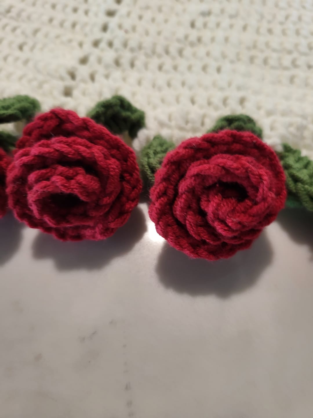 Customer photo review of CrochetPark™ 1980 Rose Bouquet Blanket DIY kit