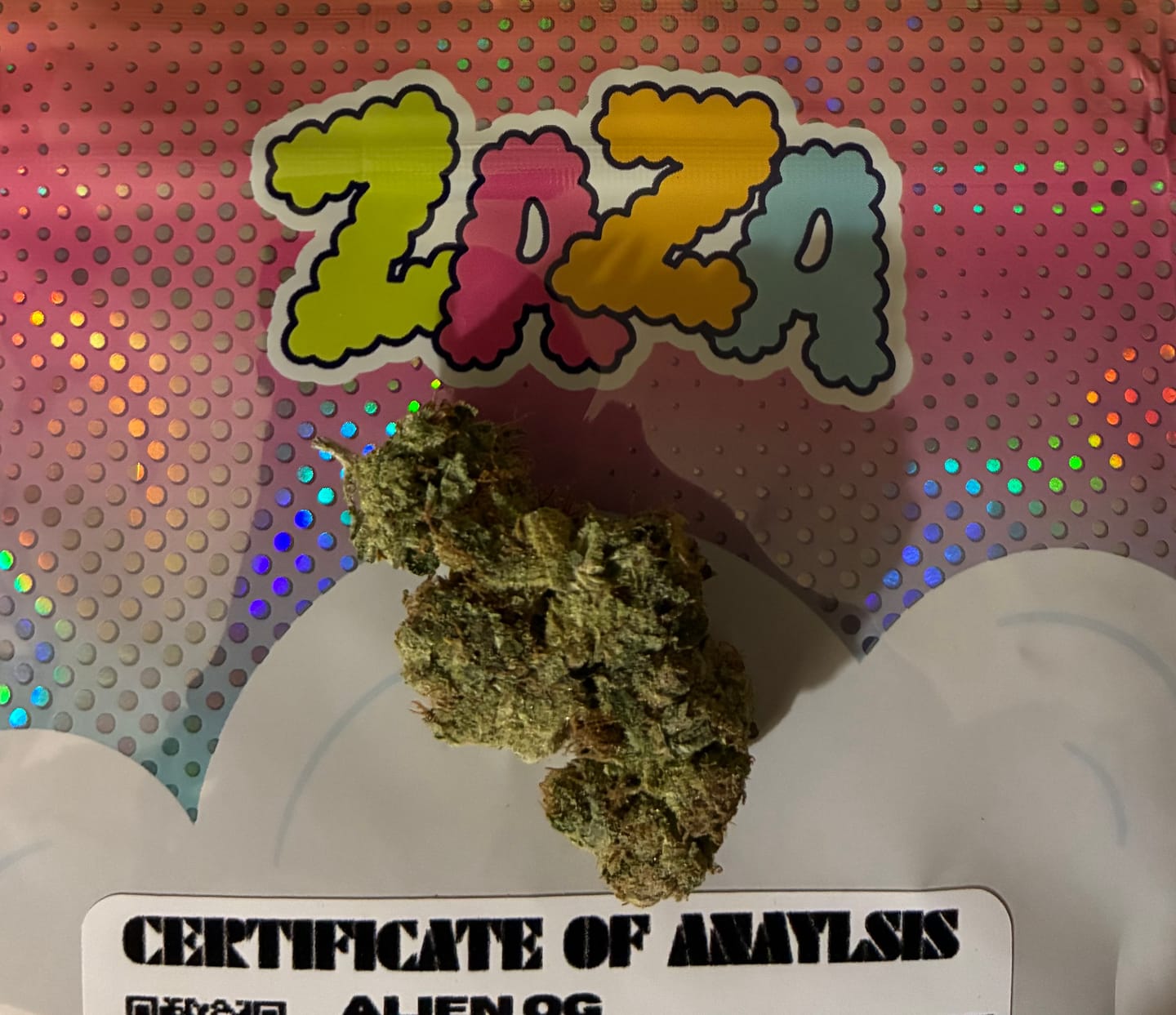 Customer photo review of Jager Sour Diesel - 28 Grams Littles - Sativa