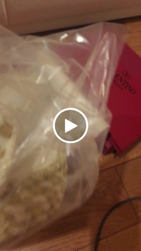 Customer video review of ROCKSTUD LAMINATED NAPPA WEDGE SANDAL 100 MM WHITE