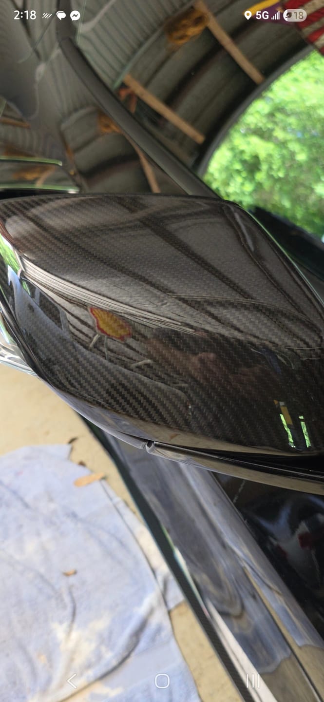 Customer photo review of C8 Corvette Real Carbon Fiber Mirror Cap Replacements | Direct Replacement (2020–2026)
