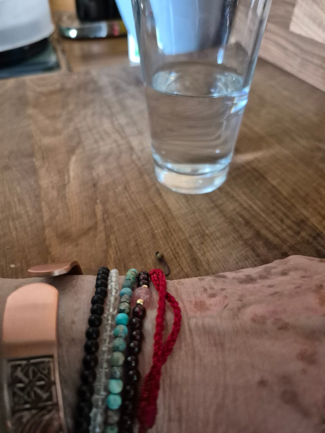 Customer photo review of Rubin Armband - Perlen geschliffen
