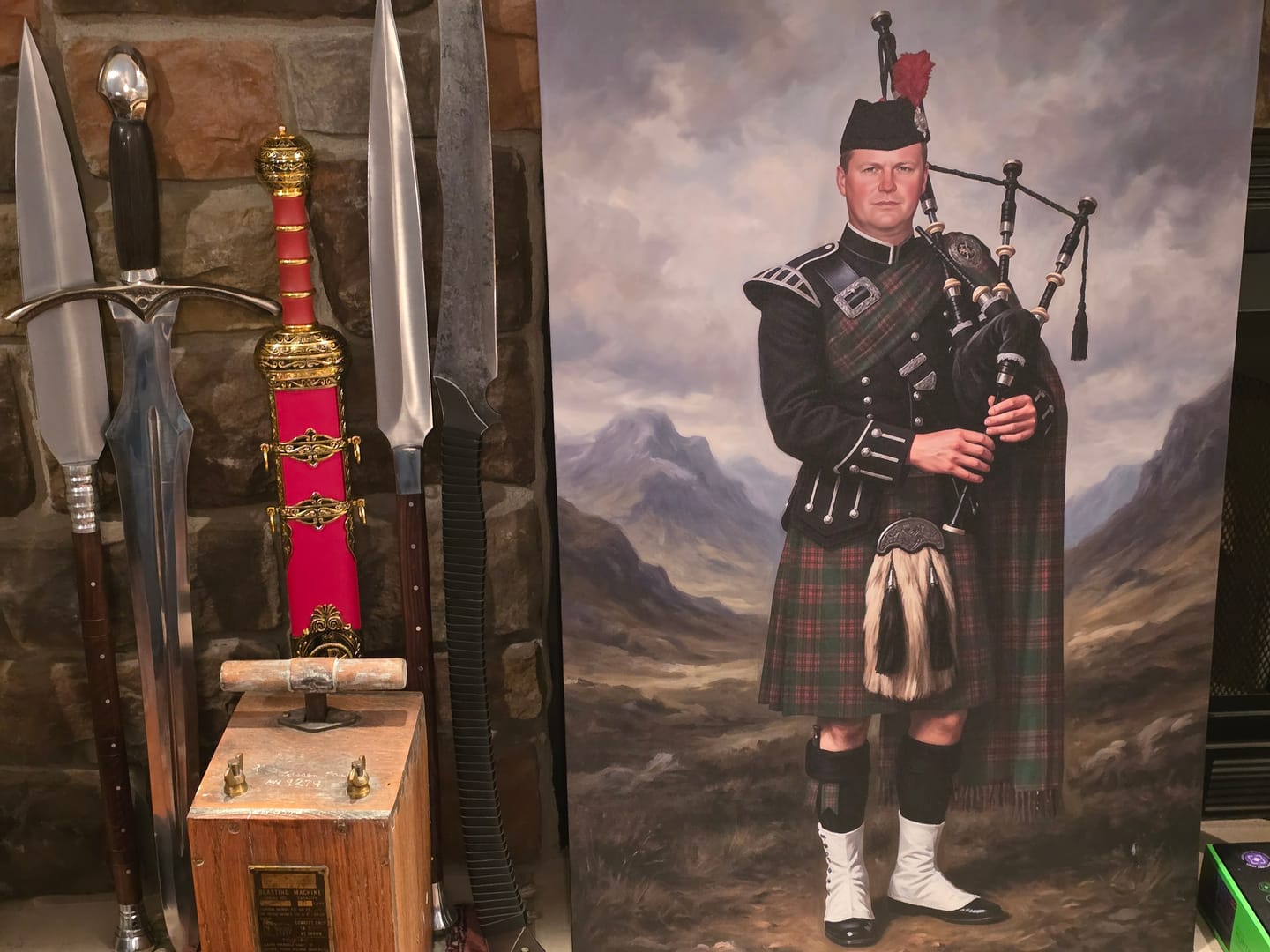 Customer photo review of Scottish Highland Bagpiper Heritage Custom Portrait Canvas