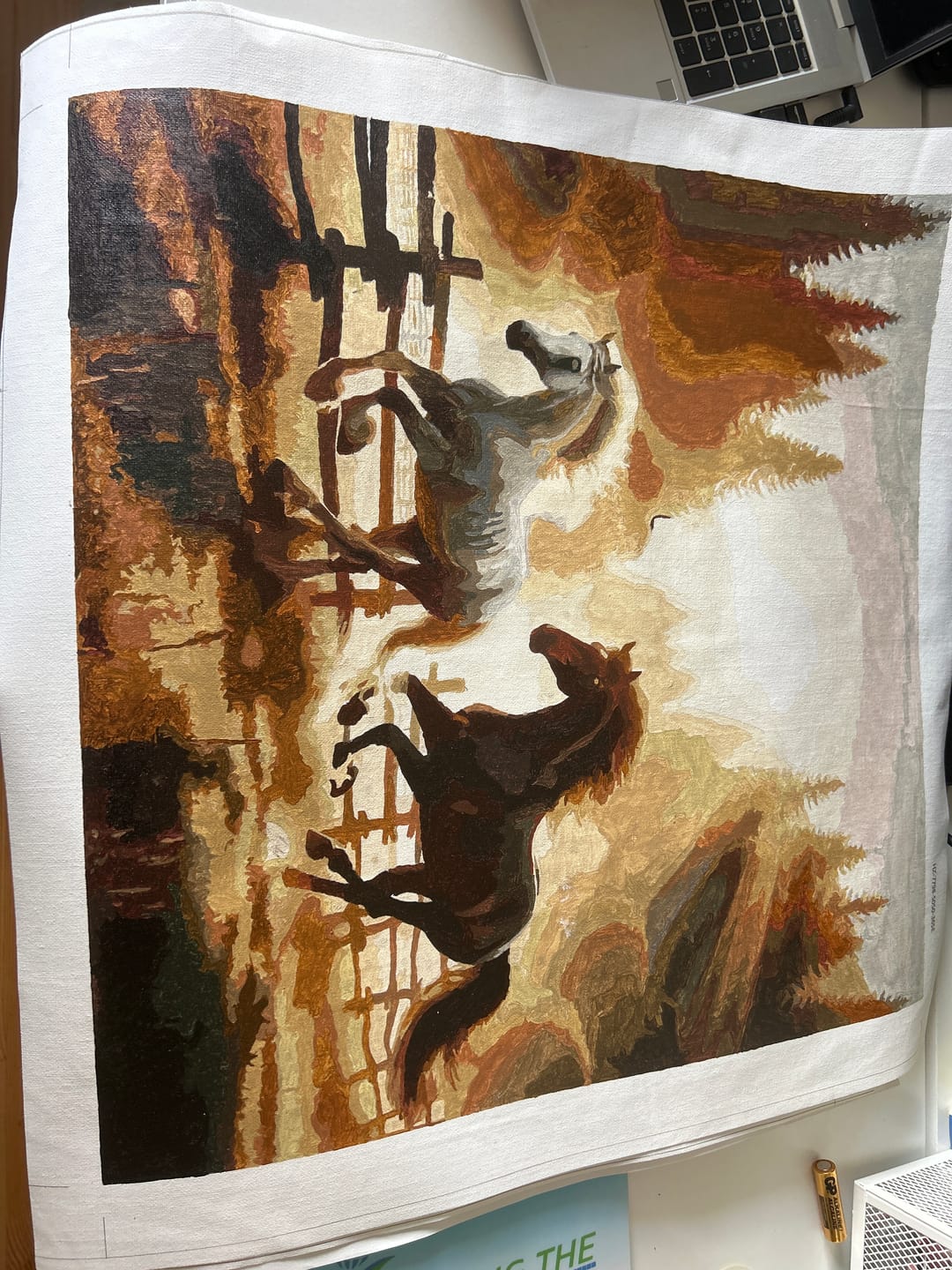 Customer photo review of Malen nach Zahlen - Freiheit der zwei Pferde