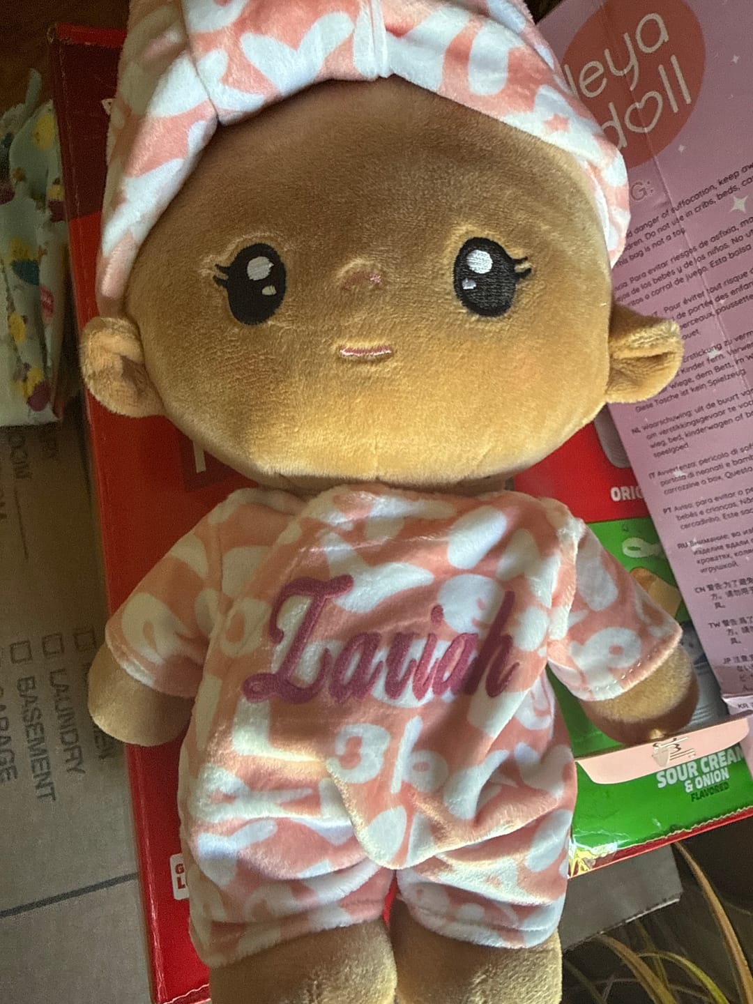 Customer photo review of Personalized Pudding Baby Girl - Tanned