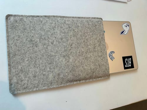 Customer photo review of sleeve for macbook