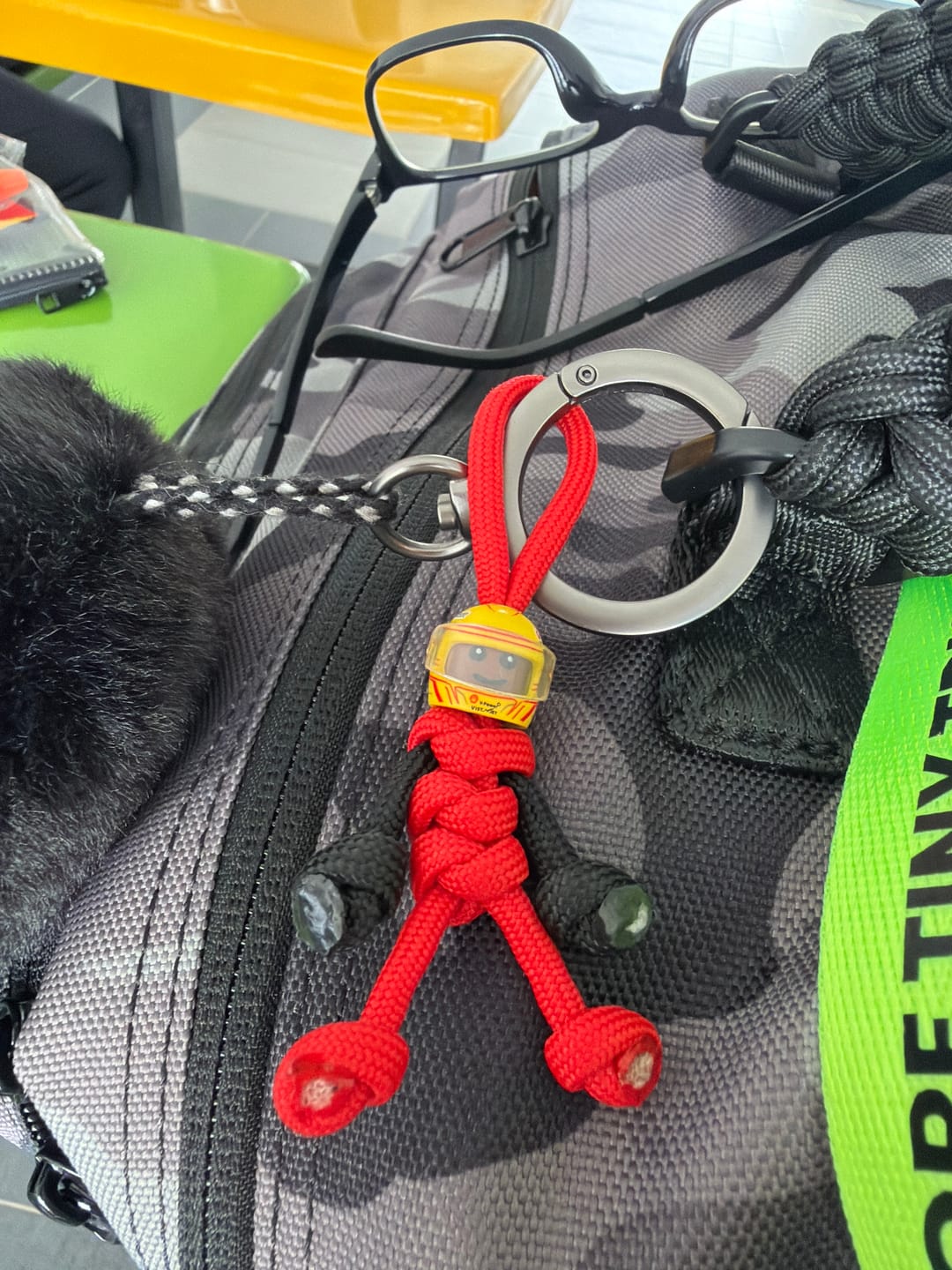 Customer photo review of LH FER 2025 Racing Paracord Buddy Keychain