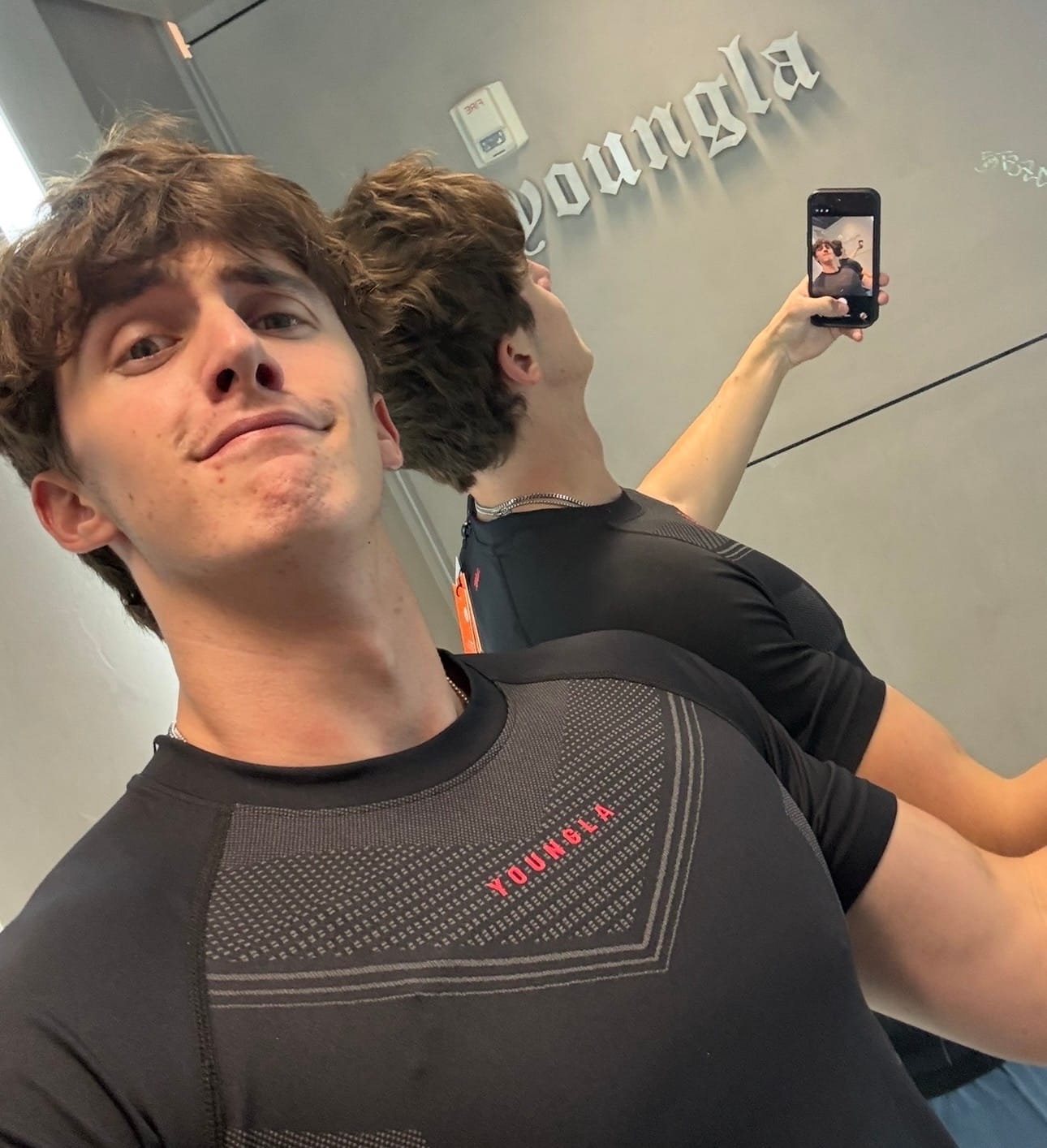 Customer photo review of 465 Superhero Compression Tees