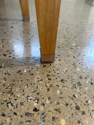 Customer photo review of Round Felt Silicone Chair Leg Protectors | Extra-Durable Chair Floor Protectors
