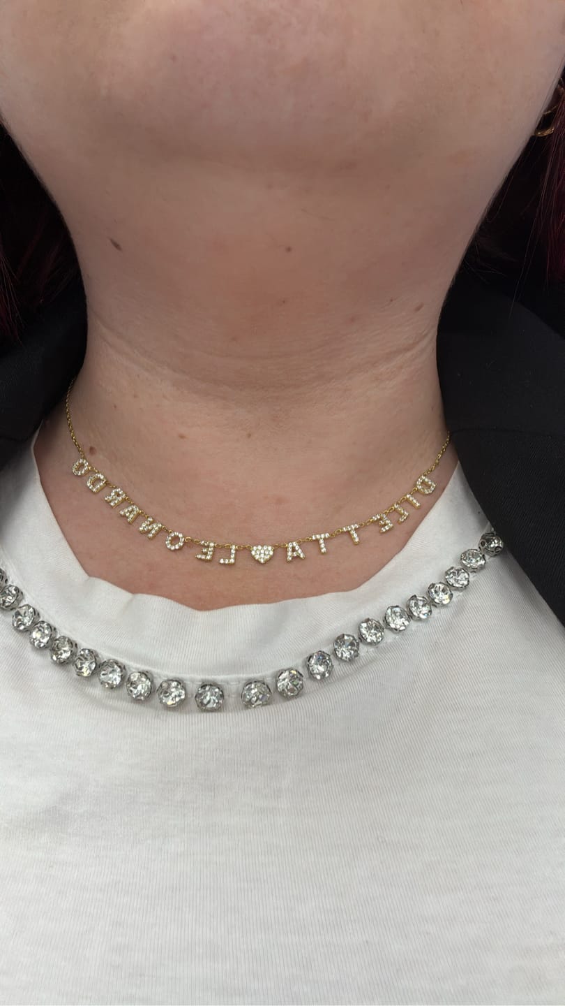 Customer photo review of Collana MINI LETTERS BRIGHT