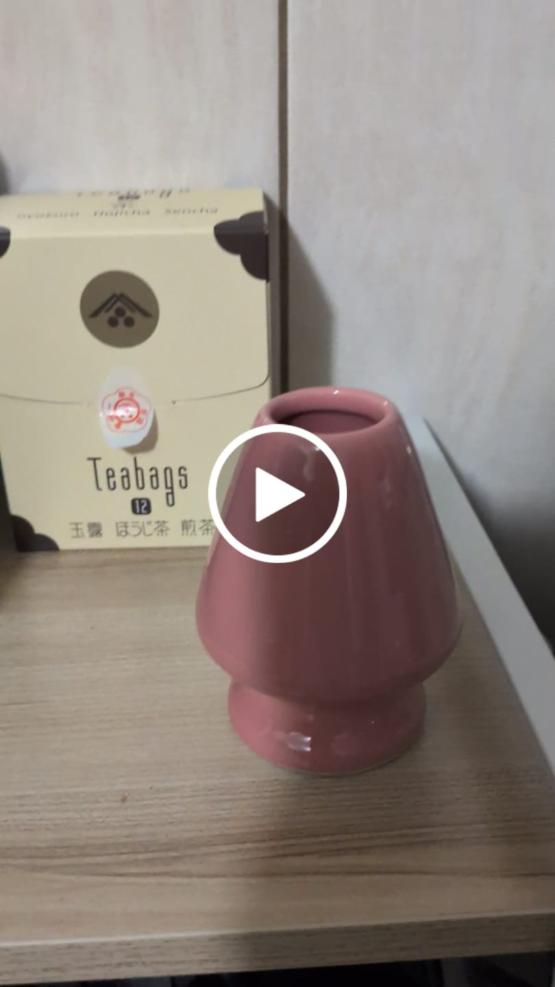 Customer video review of Japanese Ceramic Matcha Whisk Stand - Pink