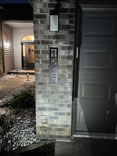 Customer photo review of Vertical Address Sign