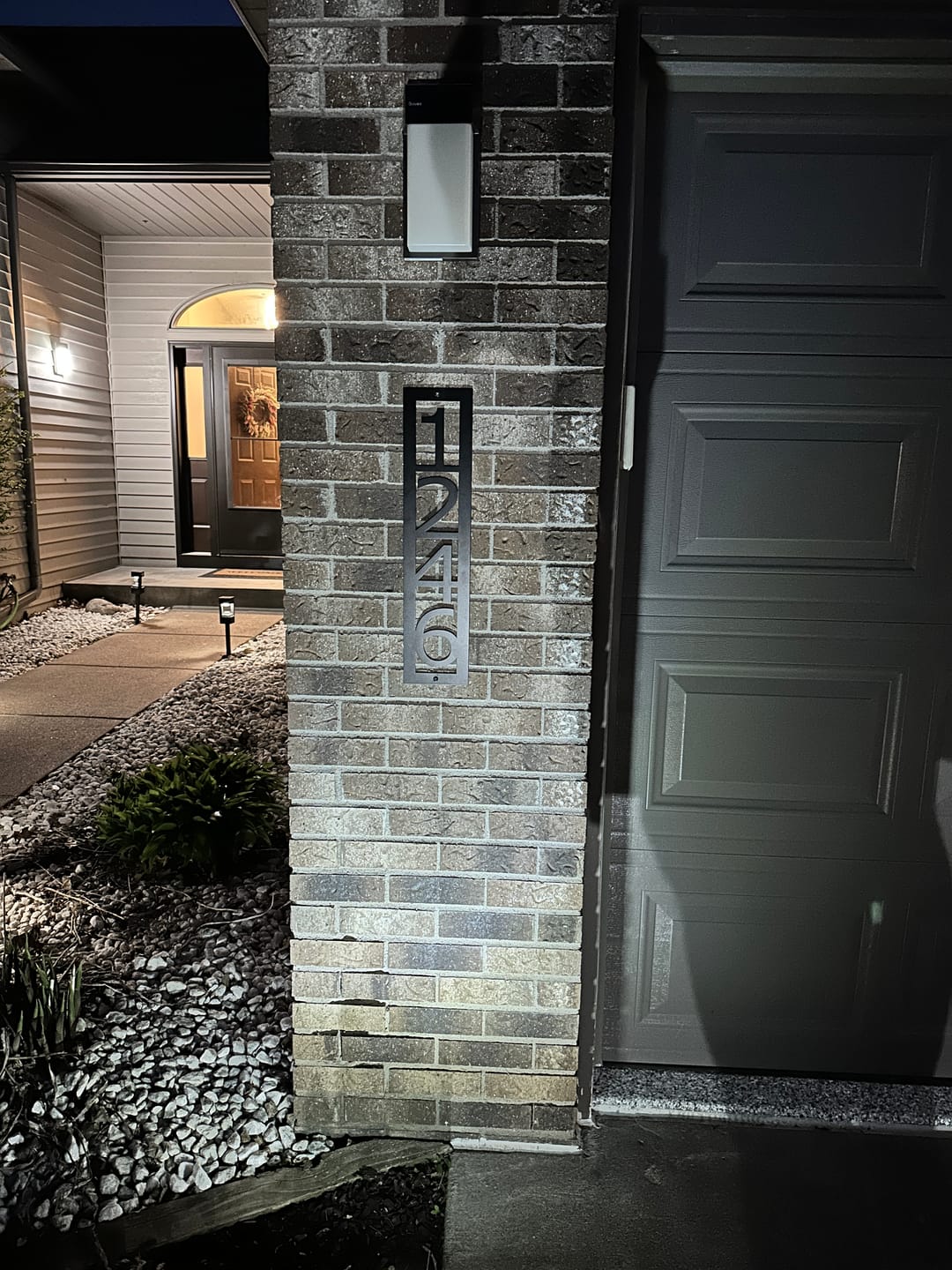 Customer photo review of Vertical Address Sign